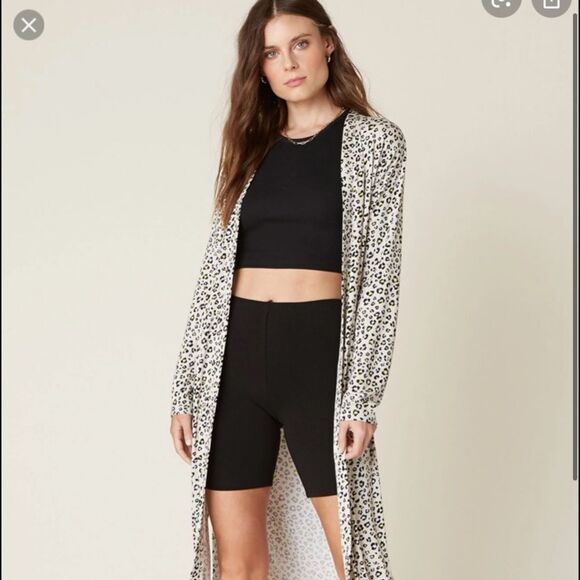 BB Dakota Off Duty Meow Down Duster Cardigan NWT - Picture 3 of 7